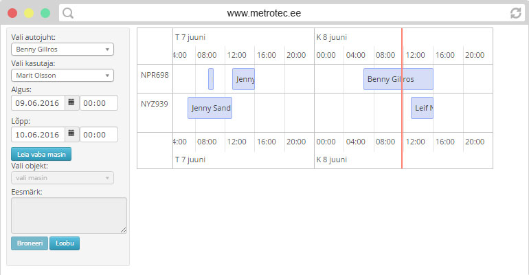 Vehicle booking